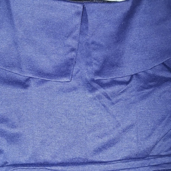 Collared Vintage Style Blue Rockabilly PinUp Dress - Picture 5 of 8